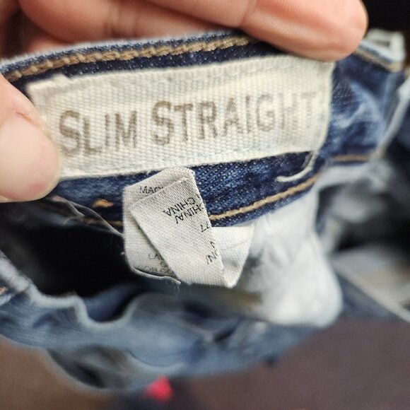 AriZona Jean Co Slim Fit Straight Leg Denim Mens 36x34 Blue Cotton Y2K Pants - Picture 8 of 10